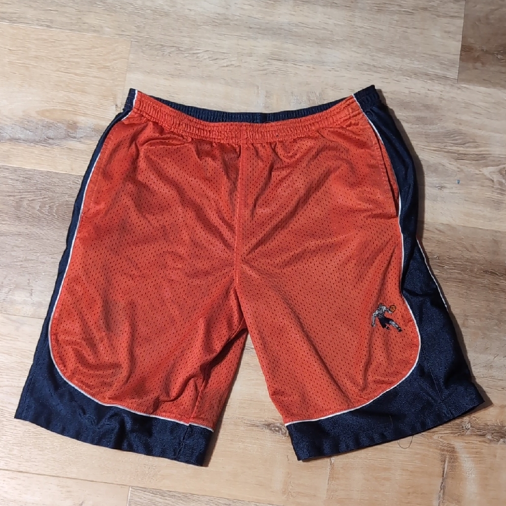 Men's Orange and Black Athletic Shorts